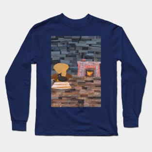 A Warm Fire and A Cat Long Sleeve T-Shirt